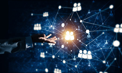 Obraz premium Presenting modern wireless technologies as means of communucatio