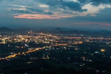 Fototapeta na wymiar Aerial view of Loei province