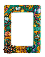 Photo frame made from polymer clay handmade crafted