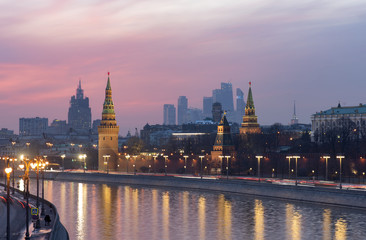An amazing sunset over Moscow, Russia © Savvapanf Photo ©
