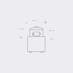 Bakery equipment line icon. Isolated bakery oven. Commercial cooking. Kitchen equipment, commercial electric bread oven.