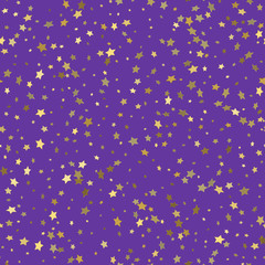 Fototapeta na wymiar Golden stars pattern seamless