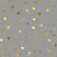 Golden stars pattern seamless