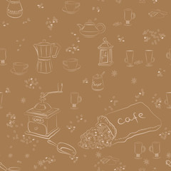 Coffee Sketch Background