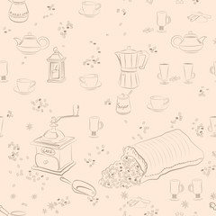 Coffee Sketch Background