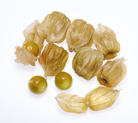 Cape Gooseberry on white background