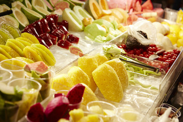 Fruit shop at night market 