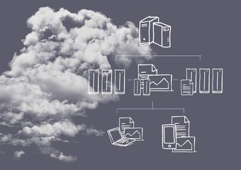 Conceptual image of cloud computing