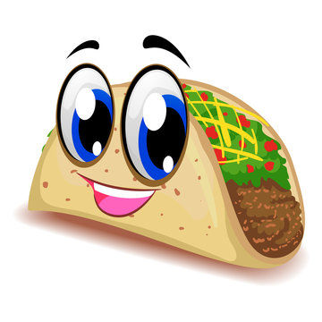  Vector Illustration of Taco Mascot