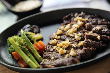 Beef steak in japanese style