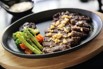 Beef steak in japanese style