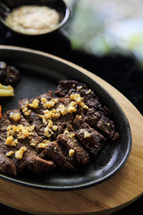 Beef steak in japanese style