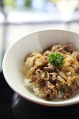 Gyudon beef bowl Japanese food