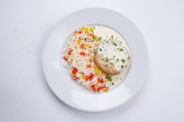 cutlet with rice