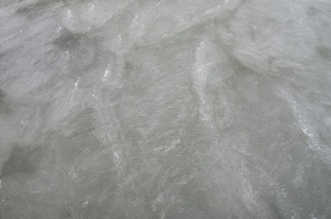 Frozen water in lake closeup