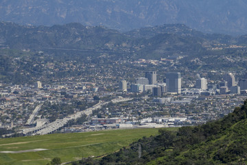 Aerial view of the Burbank aera