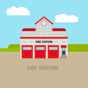 Colored fire station building