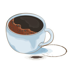 vector watercolor-style coffee