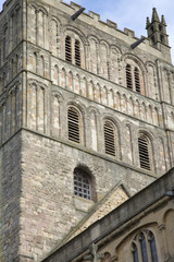 Fototapeta premium Tower of Tewkesbury Abbey Church