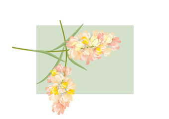 bouquet of yewllow pastel  on  background,vector illustration