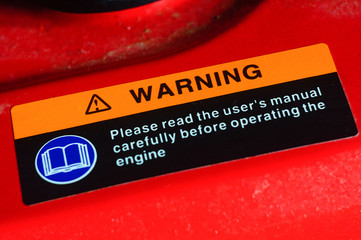 Warning attention Danger
