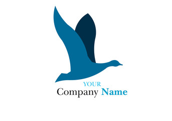 Logo vettoriale creativo oca anatra