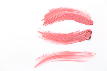  gently pink lipstick  isolated on white background