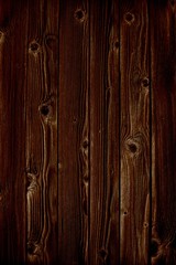 Dunkle Holztextur mit braunen Brettern