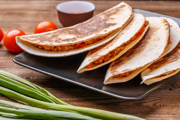 Photo of quesadillas with chicken