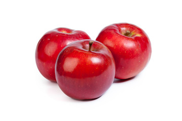 red apple isolated on the white background