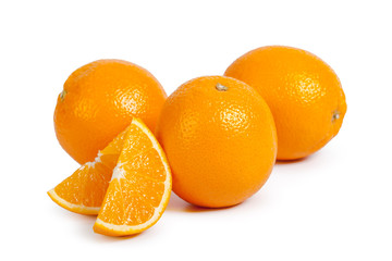 fresh orange isolated on white background