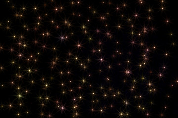 Shiny stars on black