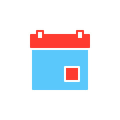 Planner, calendar, event icon vector, filled flat sign, solid colorful pictogram isolated on white. Symbol, logo illustration. Pixel perfect