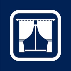 Vector curtain icon - Illustration