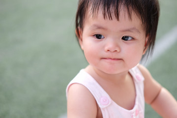 Cute Baby girl , close-up portrait, Portrait of a beautiful baby girl
