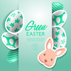 Easter Card Template  : Vector Illustration