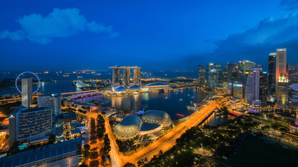 Cityscape of Singapore city,