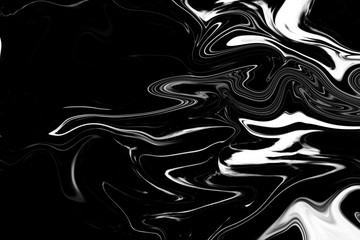 Black Marble acrylic painted waves texture background / can used for skin wall tile luxurious or wallpaper