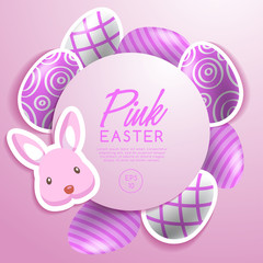 Easter Card Template  : Vector Illustration