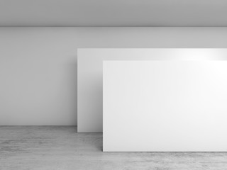 Abstract empty white interior, 3 d