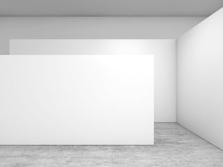 Abstract empty interior, white room