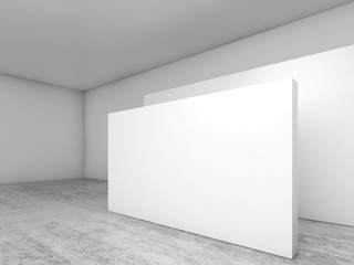 Abstract empty white interior 3d