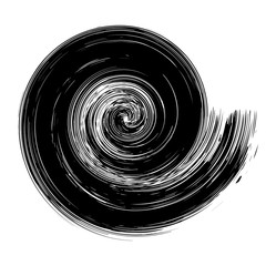Grunge spiral. shape symbols. Vector logo design template