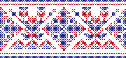 embroidered Ukrainian national pattern crossembroidered cross ukrainian slavic national pattern on transparent background
