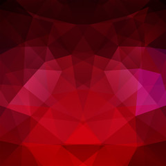 Polygonal vector background. Can be used in cover design, book design, website background. Vector illustration. Red, black, pink colors.
