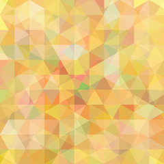 Abstract vector background with yellow, orange, beige triangles. Light geometric vector illustration. Creative design template.