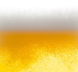 background beer and bubbles with condensation droplets on the outside of the glass