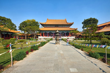 Fototapeta premium Chinese Buddhist temple.in Lumbini, Nepal