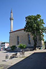 Obraz premium Church in Bihac with square. Bosna and Hercegovina.