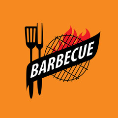 Barbecue party logo